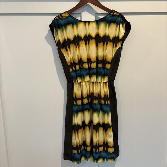 Mossimo Dress Women Small Olive Green Acid Tie Dye Short Versatile Artsy - Picture 1 of 13